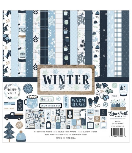 Scrapbooking Papier Winter, 12x12" - Echo Park