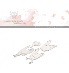 Stanzschablonen Geschenkanhänger-Deko Ostern - Charlie &amp; Paulchen