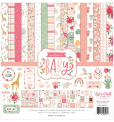 Scrapbooking Papier Welcome Baby Girl, 12&quot; - Echo Park