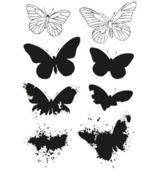 Dies and stamp set butterflies - Sizzix