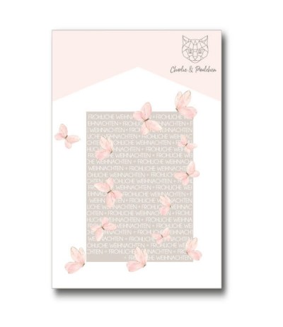 Stanzschablone Kartenhintergrund Weihnachtstext - Charlie & Paulchen